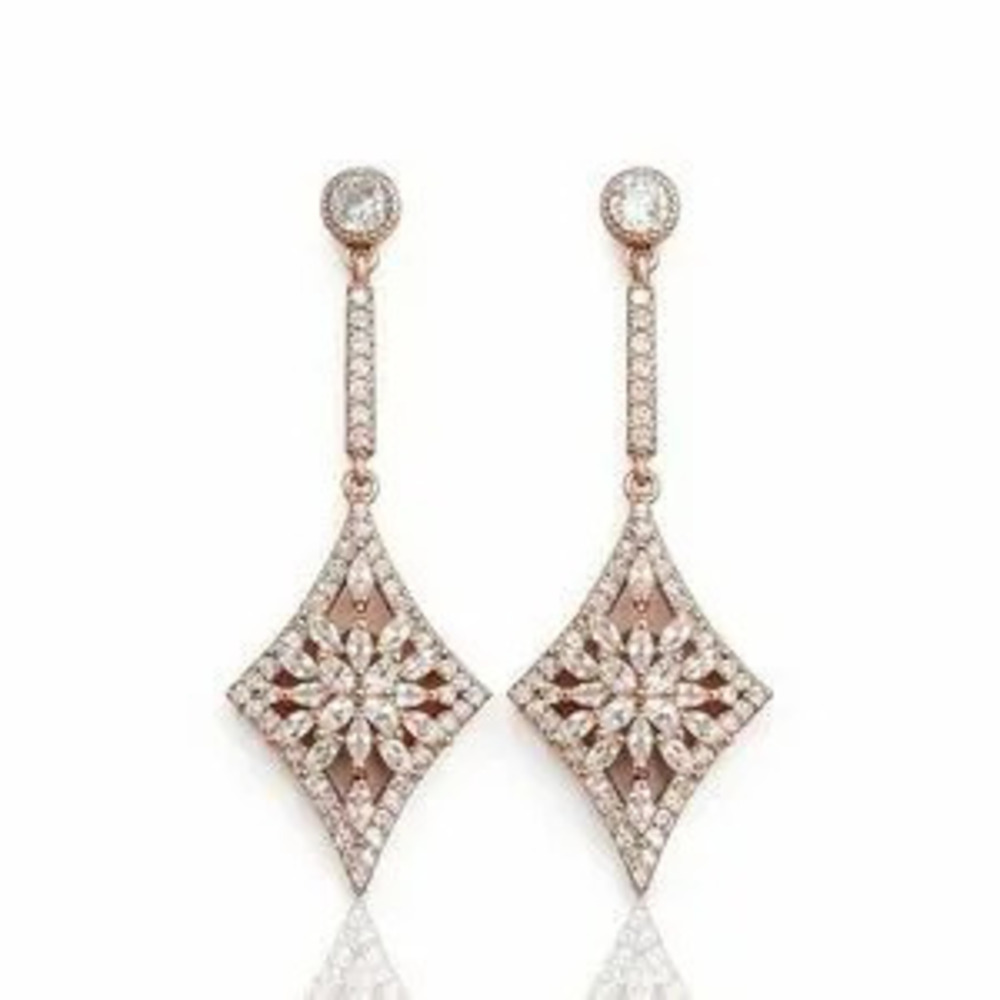 Rose Gold Dangle Earrings